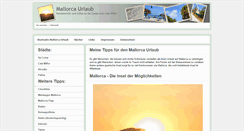 Desktop Screenshot of mallorca-urlaub-tipps.de