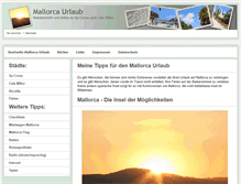 Tablet Screenshot of mallorca-urlaub-tipps.de